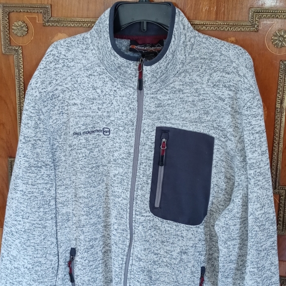 "0520 Free Country Men's Sweater Jacket - Picture 2 of 7